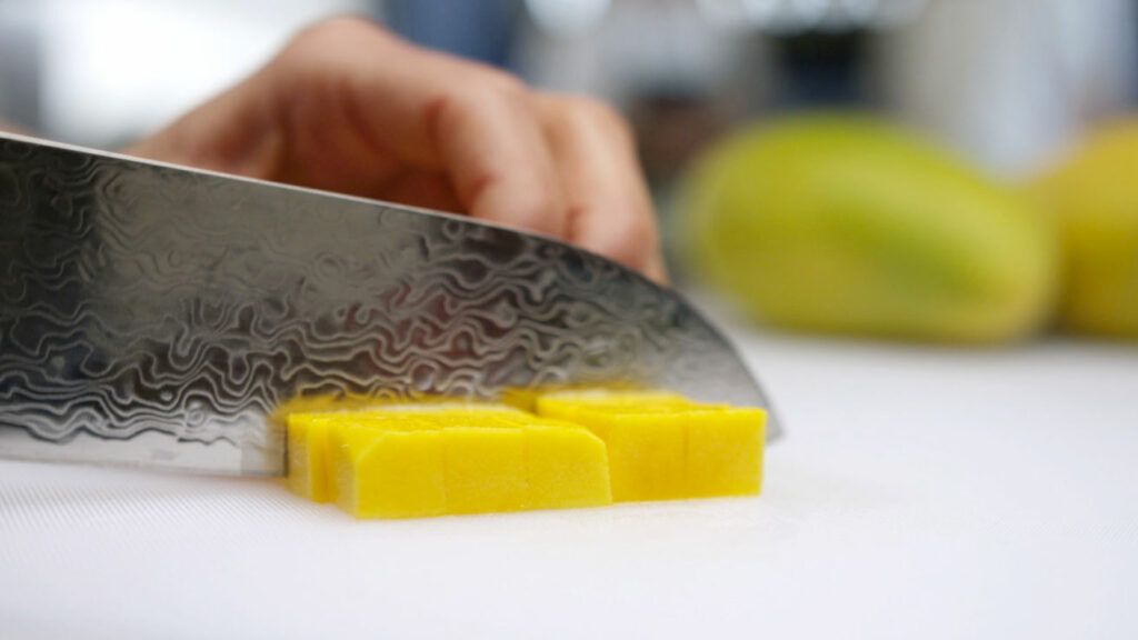 Close Up Cutting Mango